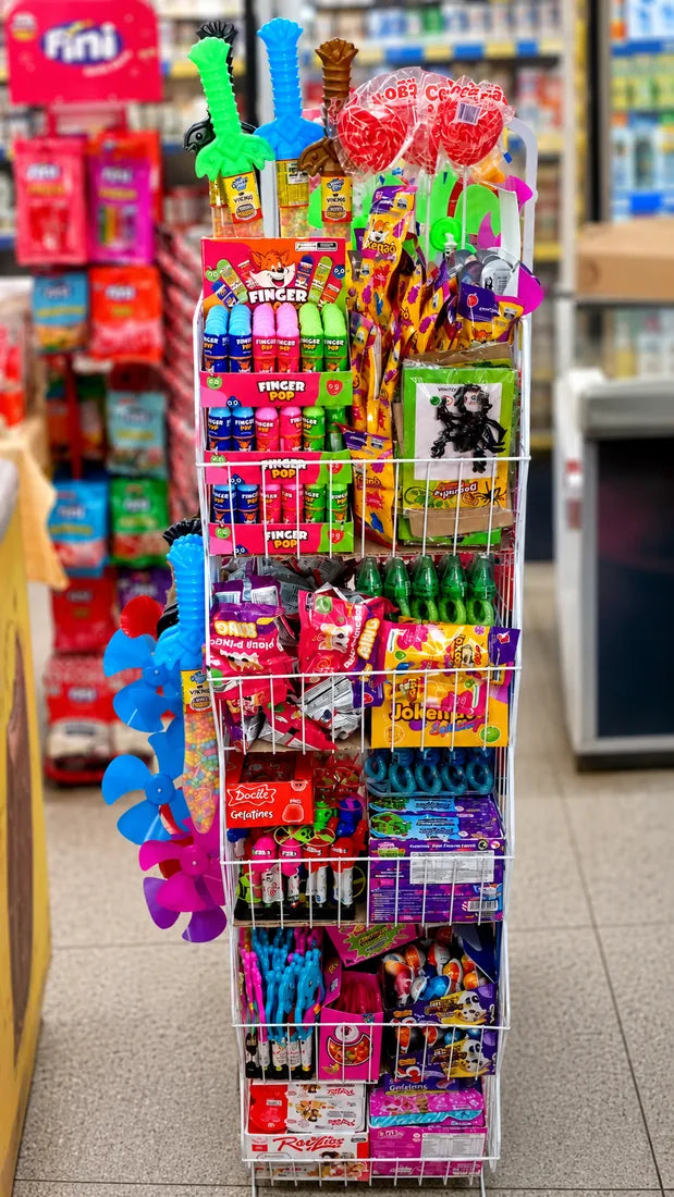 Display com produtos Charmoso em ponto de venda